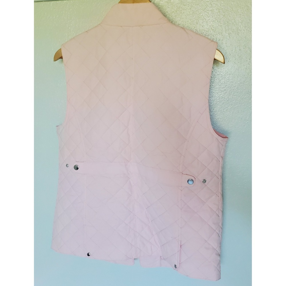 Goondiwindi Cotton Australia Womens Quilted Vest Size 12 Pink Sleeveless Pockets - Picture 9 of 10